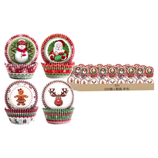 ibili Sweet蛋糕紙模 100個 (6.5cm), 聖誕 多色, 1組