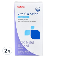 GNC 비타 C & 셀렌 젤리스틱 14p, 280g, 2개