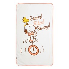 PEANUTS 史努比 隔夜尿墊 70 x 100cm 單輪車粉, 1入, 1個