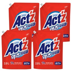 액츠 파워젤 액상세제 일반용, 2L, 4개