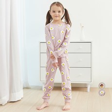 LollyTree 兒童30支棉單層九分Tori印花家居服上下套裝