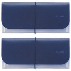 珠友文化 A6 階梯式資料夾, 藍色, 2個