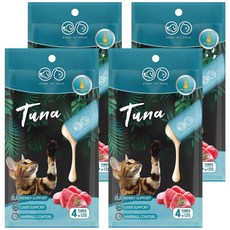 GOMO PET FOOD 寵貓專用營養肉泥條, 4個, 48g, 鮪魚