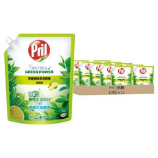 Pril 淨麗 植純萃洗碗精補充包 檸檬草, 10包, 1L