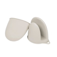 Silipot 矽膠廚房烤箱手套兩隻手套裝, 象牙白, 1雙