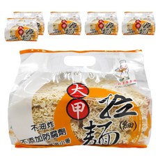 大甲佳旭 手工拉麵 細麵, 非油炸, 天然成分, 無防腐劑, 漂白劑, 600g, 6包