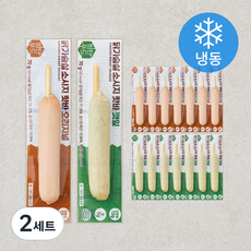 방탄푸드 닭가슴살 소시지 핫바 오리지널 70g x 8개입 + 깻잎 70g x 8개입 순한맛 세트 (냉동), 1120g, 2세트