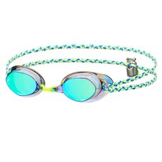 Phoenix Tomcat 無墊圈鏡面布質觸感防霧泳鏡 PR-201M FB TA, 綠色, 1個