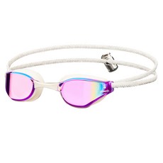 Phoenix 成人用D型曲線鏡面織物觸感防霧泳鏡 PR-209M FB TA, 紫白色, 1個