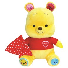 Disney 迪士尼 HOOYAY 觸覺學習絨毛娃娃 12", 38cm, 維尼 黃色, 1入