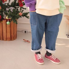 소년마켓 아동용 기모 달달카고 데님 보온 바지