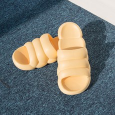 힐링스팟 구름 거실 푹신한 실내화, 옐로우, 1개