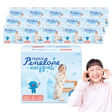 Penelope Miracle全天候乾爽黏貼型尿布, 第5階段, 480片