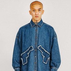 AJOBYAJO Gun 寬鬆水洗牛仔襯衫 AJ222SH004