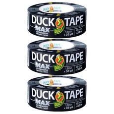 DUCK TAPE MAX 強力黏著大力膠帶 48mm x 32m, 黑色, 3個