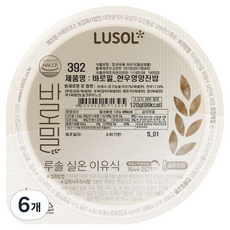 루솔 바로밀 영양 진밥 이유식 392, 한우, 120g, 6개