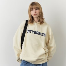 시티브리즈 여성용 CUH1 크랙 로고 오버핏 후드티 CUH1SW03
