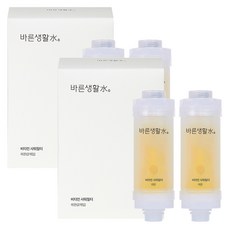 바른생활수 비타민 샤워필터, 4개, 레몬