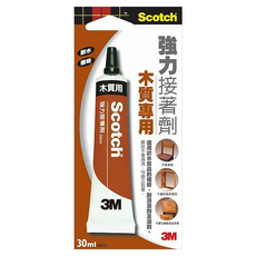 3M Scotch 強力接著劑 木質專用 30ml 防水 快速乾燥 半透明狀, 1個