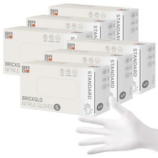 브릭글로 스탠다드 니트릴장갑 100p, 화이트, 소(S), 6개