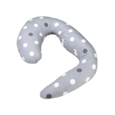 福朵孕婦側睡舒眠枕, 孕前孕後一次滿足, 布套可拆洗, 舒緩腰脊下肢壓力, 淺灰點