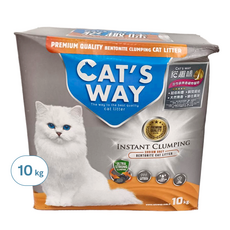 CAT'S WAY 貓趣味 天然礦物貓砂 超低粉塵 瞬間凝結 鎖住異味 10kg, 無香, 1盒