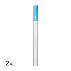 KUTSUWA 輔助軸細火箭鉛筆, 天空藍, 2支