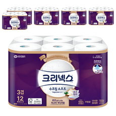 Kleenex 舒潔 Supreme柔軟天然紙漿3層衛生紙, 27m, 12捲, 6袋