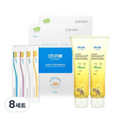 애터미 치약 200g + 칫솔 8p 세트, 8세트