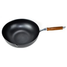 CooK&CooK 木質單柄大理石塗層硬質中式炒鍋, 26cm, 1個