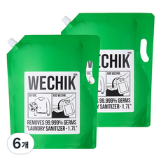 wechik 衣物消臭柔軟精補充包, 6包, 1.7L