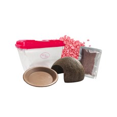 Rora Pet 寄居蟹養殖場5件套, 玫粉色（地板材質），隨機發貨（收集箱蓋）