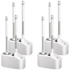 高氏節省空間壁掛式馬桶刷清潔刷雙刷頭組, 4套, 白色