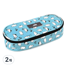 TOCTOC 7000 圖案圓形袋型鉛筆盒 G-PP164, 天藍白熊, 2個