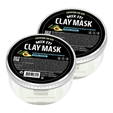 FARM SKIN 超級食物 Mix It 冰淇淋面膜 酪梨 平滑柔嫩 安瓶25ml 面膜粉12g, 1組, 2組