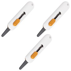 deLi 得力 好握自動鎖定鋸齒美工刀 TD700, 白色, 3個