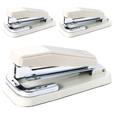 deLi 得力 360度旋轉訂書機, 白色, 3個