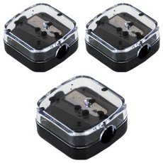 쿰 샤프너 프라우 홀레 디자이너 에디션 전문가 미술용 연필깎이 8mm, 블랙, 3개