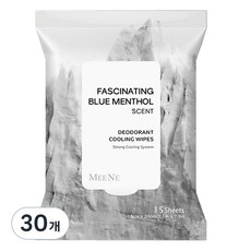 미네 데오드란트 쿨링티슈 패시네이팅 블루멘톨향 15p, 81g, 30개