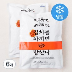 만두장성 시장김치 만두 (냉동), 6개, 400g