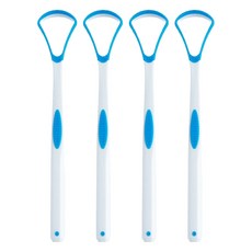 Bizon 生活必需品 舌頭白苔 舌苔 去除器 清潔器 天藍色, 4個, 10g