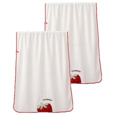 Woni家 柔軟草莓浴巾 300g, 2個, 混合顏色
