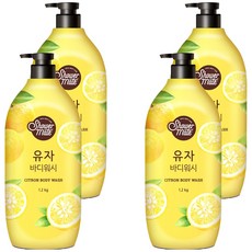 샤워메이트 프레시 바디워시 유자, 1.2kg, 4개
