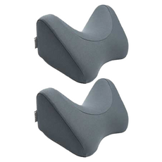 나만의차 U타입 메모리폼 차량용 목쿠션, 그레이, 2개