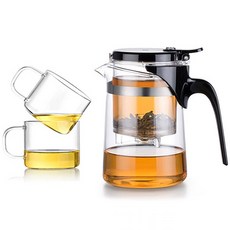 사마도요 내열유리 티포트세트 SAG-08, 1세트, 티포트 500ml + 찻잔 150ml(2P), 혼합색상