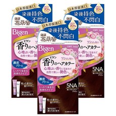 Bigen 美源 花果香快速染髮霜 (白髮專用), 5NA自然暖棕色, 3盒