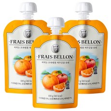 FRAIS BELLON 孩童水果泥, 濟州橘子口味, 100g, 3包