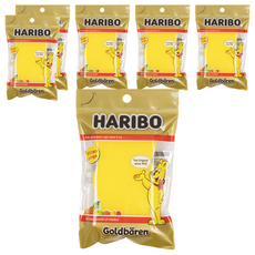 HARIBO Jelly Goldbären 雙面海綿不織佈菜瓜布 黃色, 6個, 1入