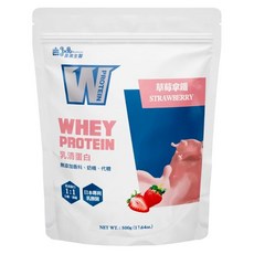 義美生醫 W PROTEIN乳清蛋白飲 草莓拿鐵, 1包, 500g