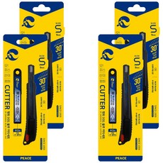 피스코리아 30도 커터 세트, 블랙 + 블루, 4세트